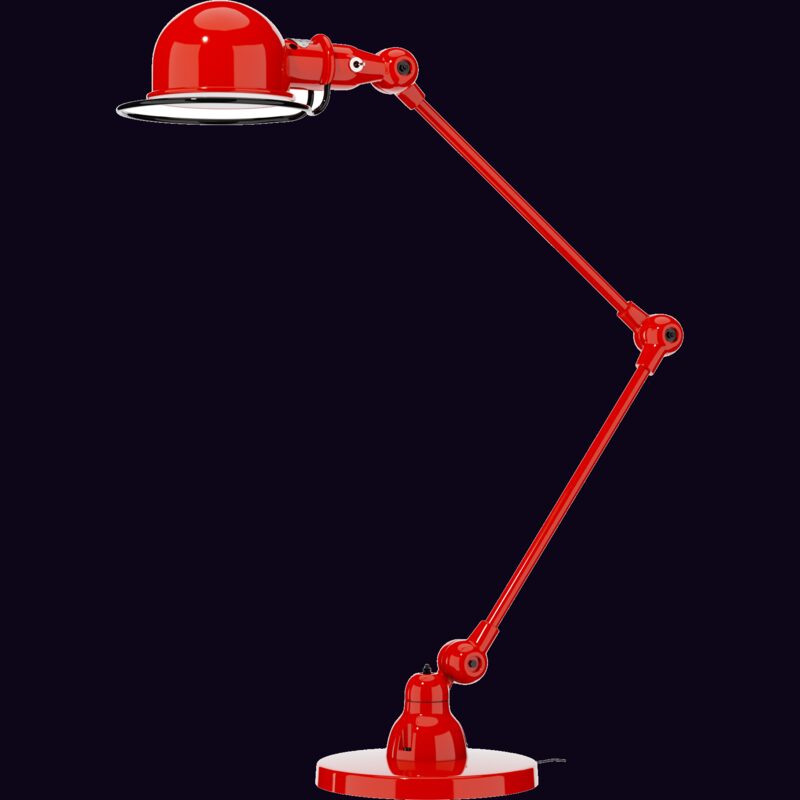Lampe Jieldé Loft D6440 rouge brillant modélisé en 3D pour un configurateur sur mesure
