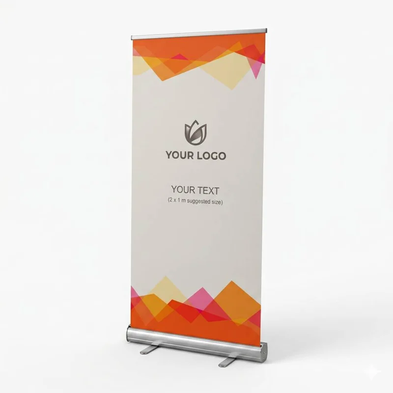 Roll-up per fiere — configuratore 3D per segnaletica eventi