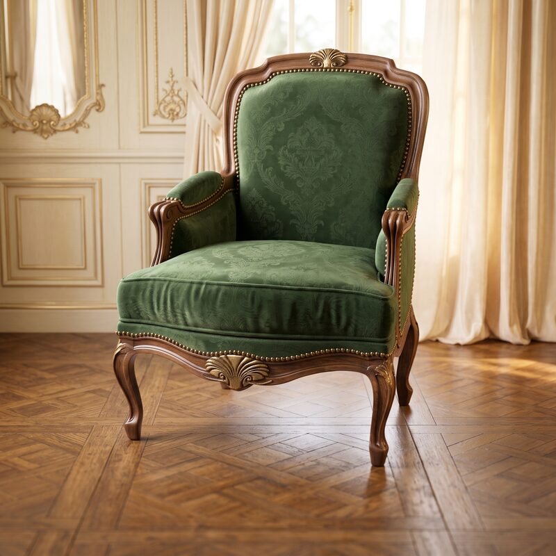 Bergère Reuze de Taillardat mise en scène dans un salon par le Studio Photo IA de 3DVue