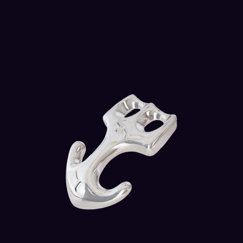 Pendentif ancre argent modélisé en 3D pour un configurateur sur mesure