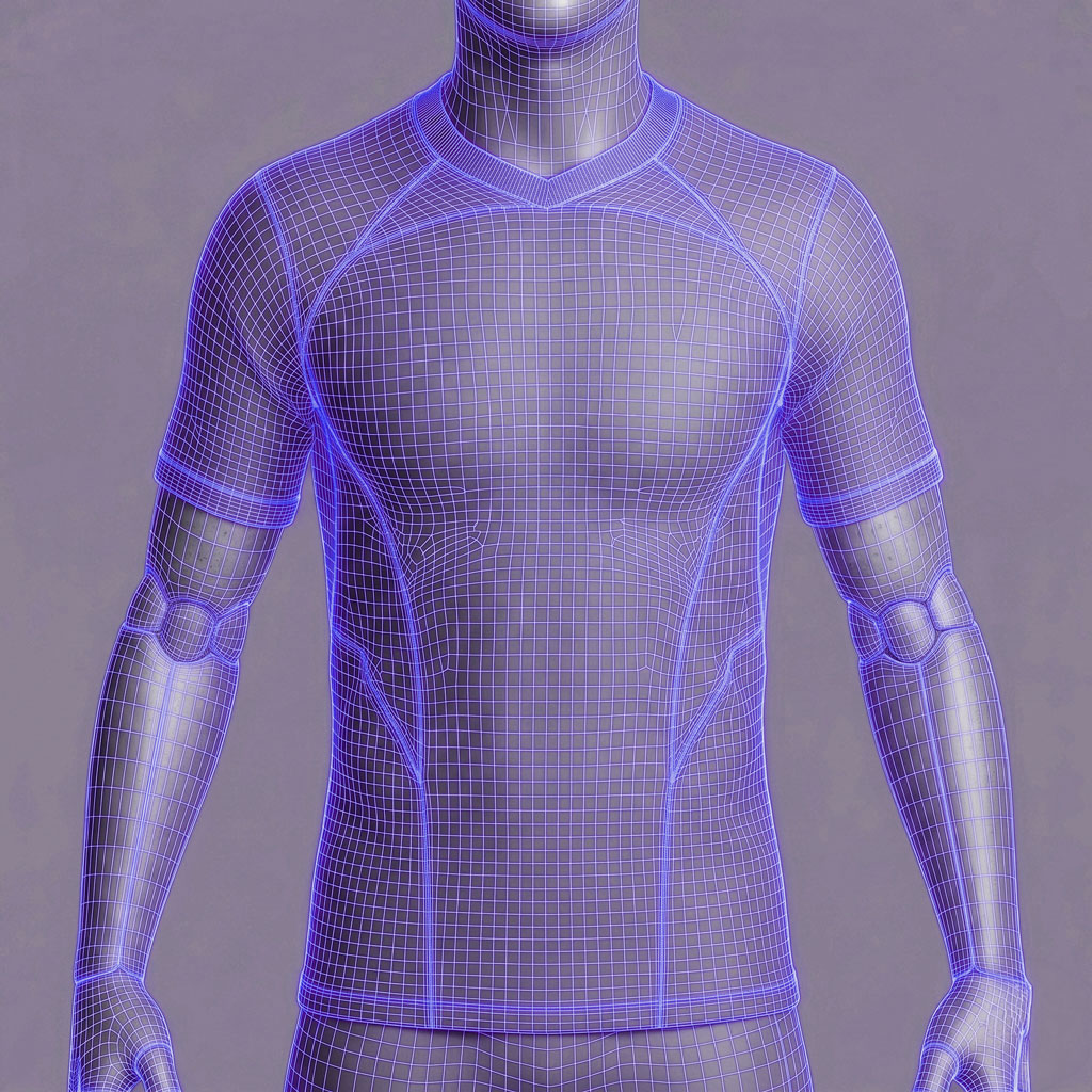 Sporttrikot und 3D-Netz-Mannequin — Textil-Konfigurator