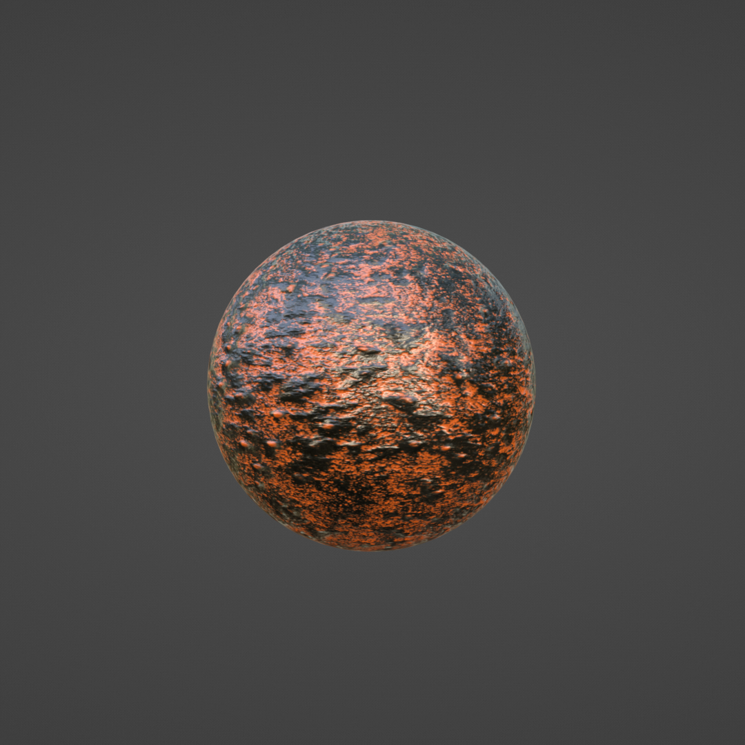 previsualisation de matériaux metallique sur une sphère